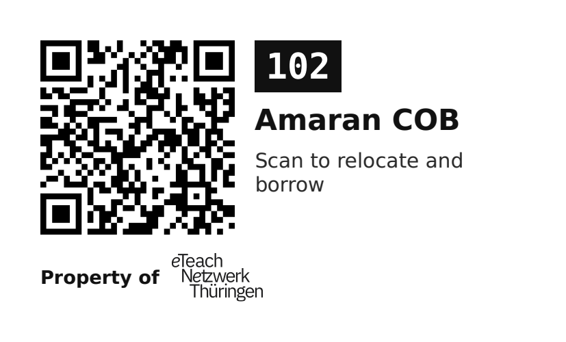 Label sticker 70 × 42.3 mm for UID 102