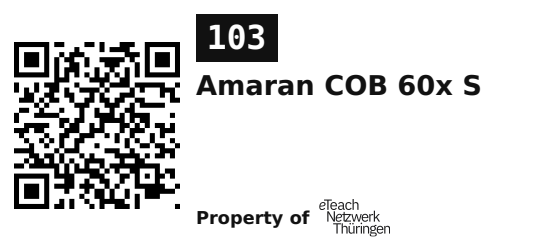 Label sticker 45.7 × 21.2 mm for UID 103