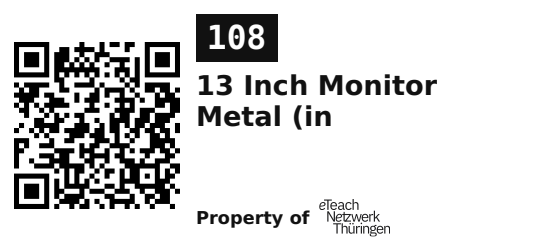 Label sticker 45.7 × 21.2 mm for UID 108