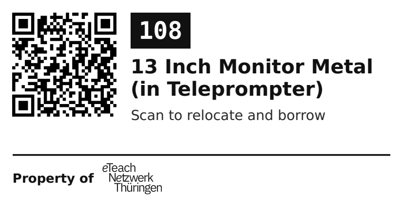 Label sticker 70 × 36 mm for UID 108