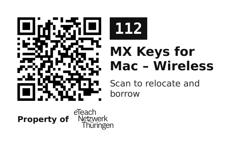 Label sticker 70 × 42.3 mm for UID 112