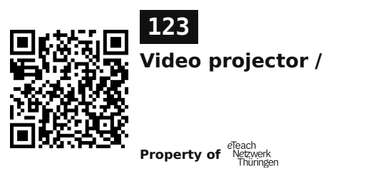 Label sticker 45.7 × 21.2 mm for UID 123