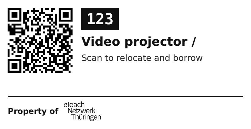 Label sticker 70 × 36 mm for UID 123