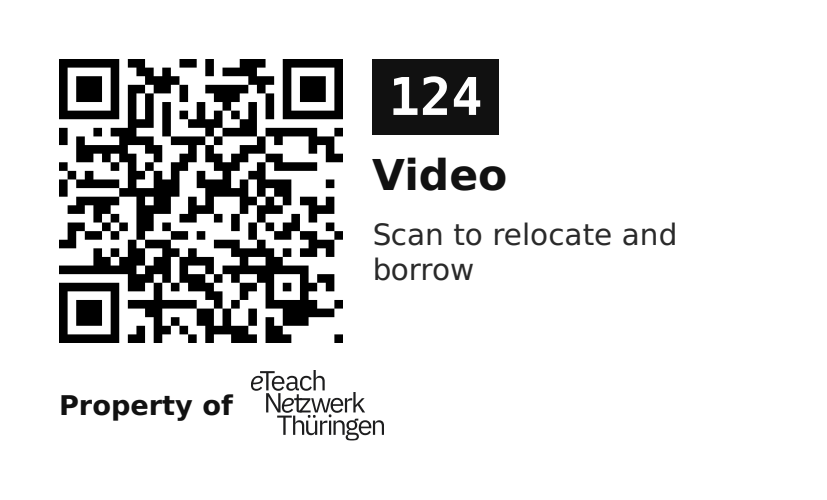 Label sticker 70 × 42.3 mm for UID 124