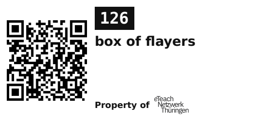 Label sticker 45.7 × 21.2 mm for UID 126