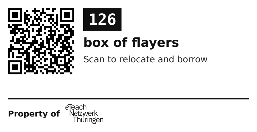 Label sticker 70 × 36 mm for UID 126