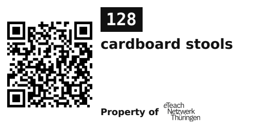 Label sticker 45.7 × 21.2 mm for UID 128