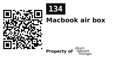 Label sticker 45.7 × 21.2 mm for UID 134