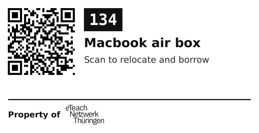 Label sticker 70 × 36 mm for UID 134