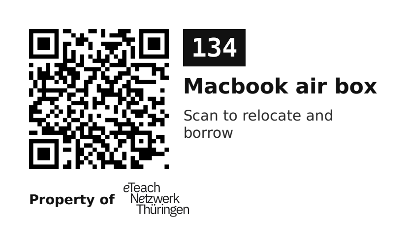 Label sticker 70 × 42.3 mm for UID 134