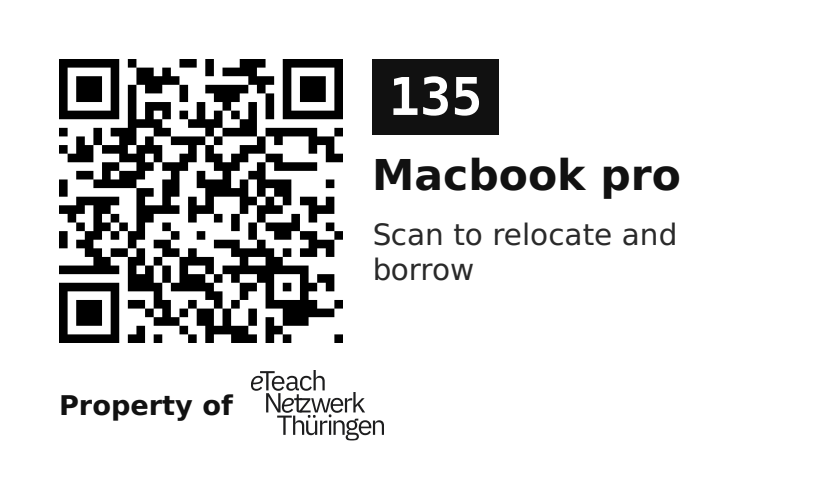 Label sticker 70 × 42.3 mm for UID 135