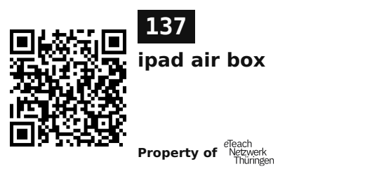 Label sticker 45.7 × 21.2 mm for UID 137
