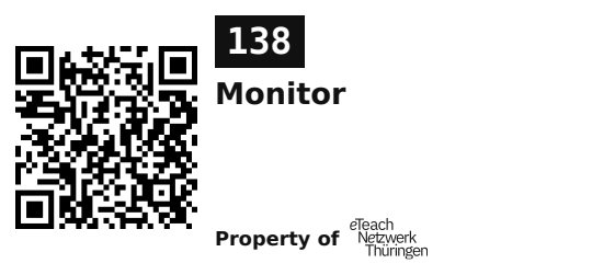 Label sticker 45.7 × 21.2 mm for UID 138