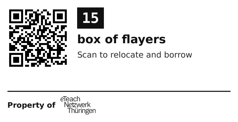 Label sticker 70 × 36 mm for UID 15