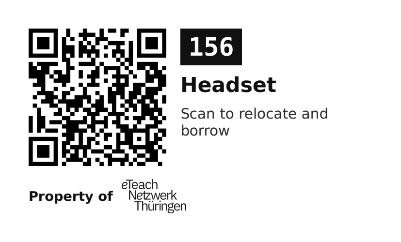 Label sticker 70 × 42.3 mm for UID 156