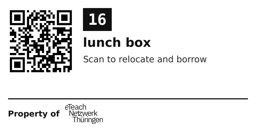 Label sticker 70 × 36 mm for UID 16