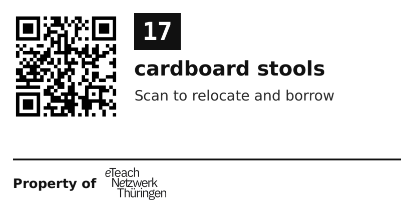 Label sticker 70 × 36 mm for UID 17
