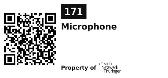 Label sticker 45.7 × 21.2 mm for UID 171