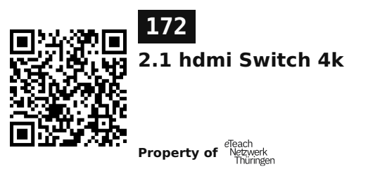 Label sticker 45.7 × 21.2 mm for UID 172