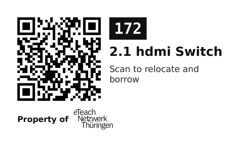 Label sticker 70 × 42.3 mm for UID 172