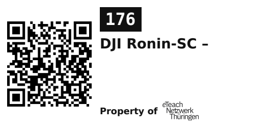 Label sticker 45.7 × 21.2 mm for UID 176