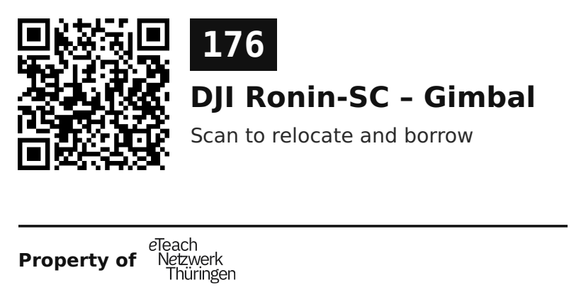 Label sticker 70 × 36 mm for UID 176