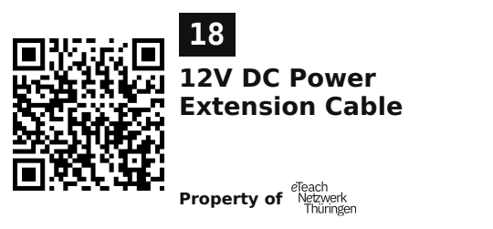 Label sticker 45.7 × 21.2 mm for UID 18