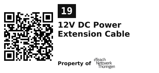 Label sticker 45.7 × 21.2 mm for UID 19