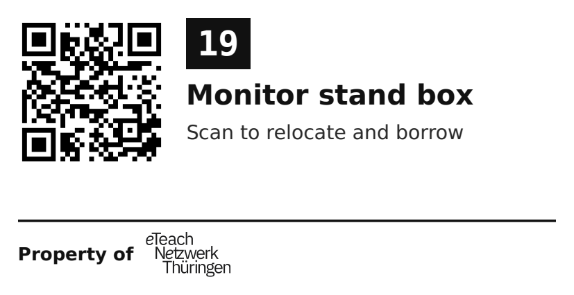 Label sticker 70 × 36 mm for UID 19