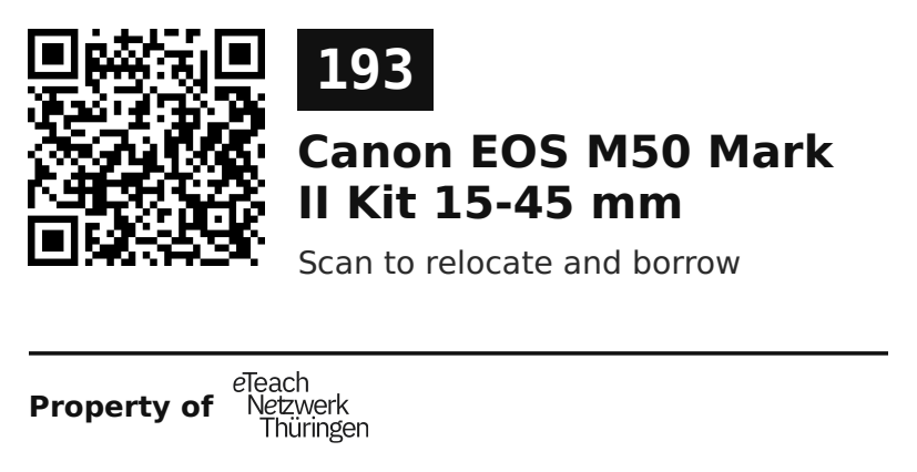 Label sticker 70 × 36 mm for UID 193