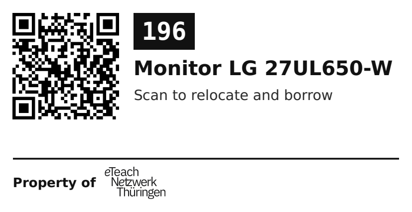 Label sticker 70 × 36 mm for UID 196
