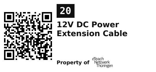Label sticker 45.7 × 21.2 mm for UID 20