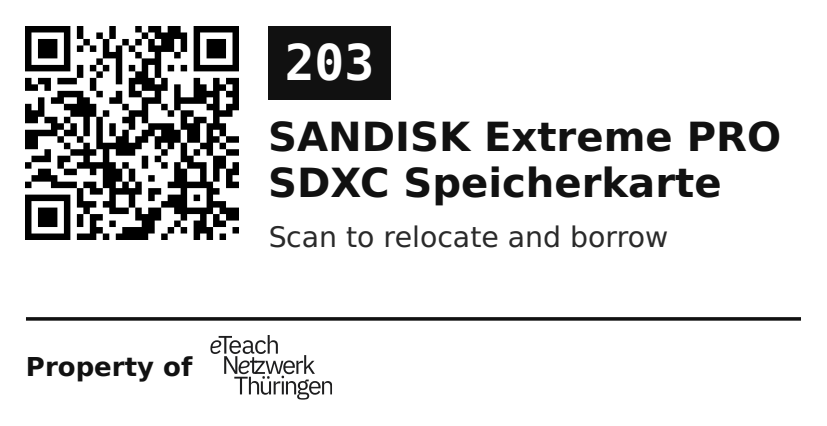 Label sticker 70 × 36 mm for UID 203