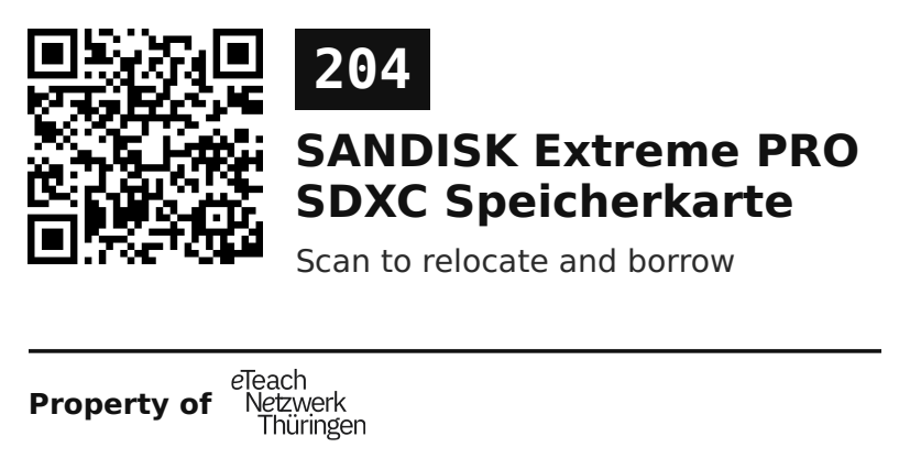 Label sticker 70 × 36 mm for UID 204