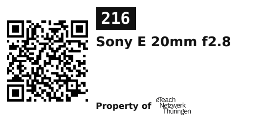 Label sticker 45.7 × 21.2 mm for UID 216