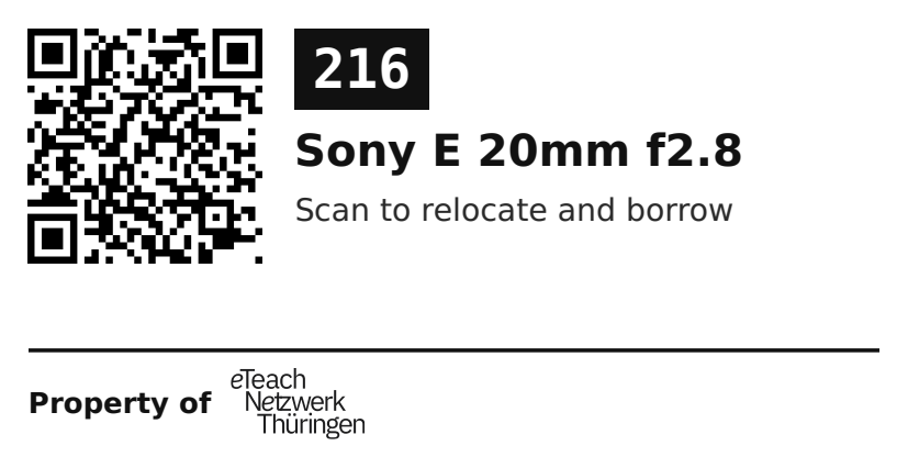 Label sticker 70 × 36 mm for UID 216