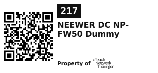 Label sticker 45.7 × 21.2 mm for UID 217