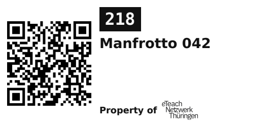 Label sticker 45.7 × 21.2 mm for UID 218