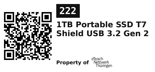 Label sticker 45.7 × 21.2 mm for UID 222