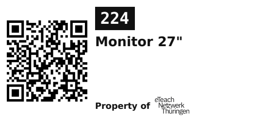 Label sticker 45.7 × 21.2 mm for UID 224