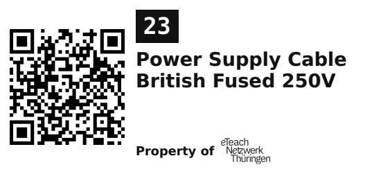 Label sticker 45.7 × 21.2 mm for UID 23
