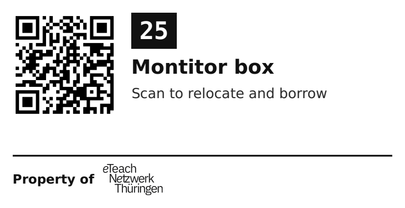 Label sticker 70 × 36 mm for UID 25