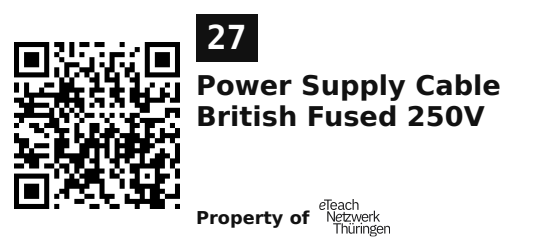 Label sticker 45.7 × 21.2 mm for UID 27