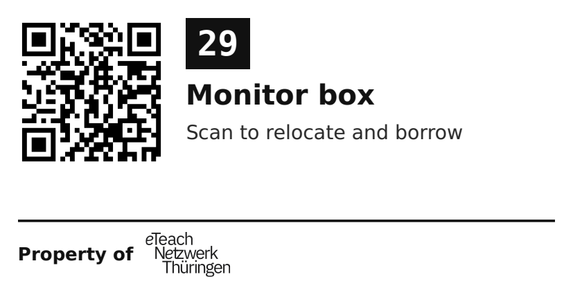 Label sticker 70 × 36 mm for UID 29