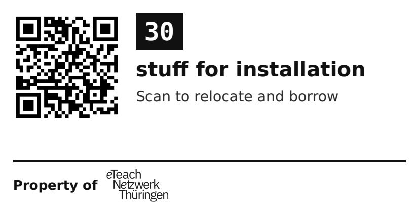 Label sticker 70 × 36 mm for UID 30