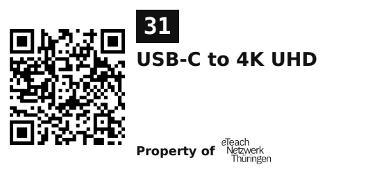 Label sticker 45.7 × 21.2 mm for UID 31
