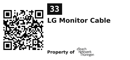 Label sticker 45.7 × 21.2 mm for UID 33