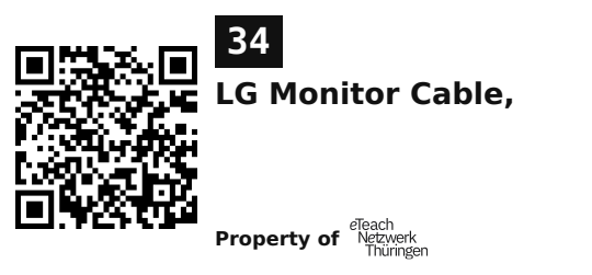 Label sticker 45.7 × 21.2 mm for UID 34