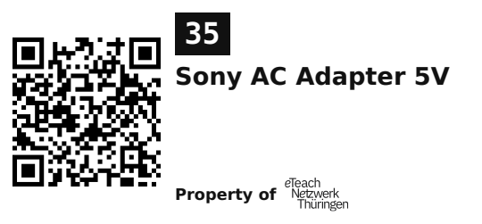 Label sticker 45.7 × 21.2 mm for UID 35