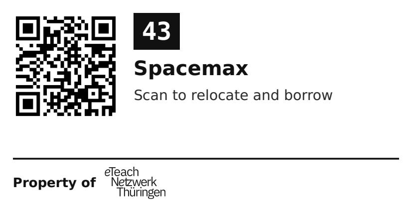Label sticker 70 × 36 mm for UID 43
